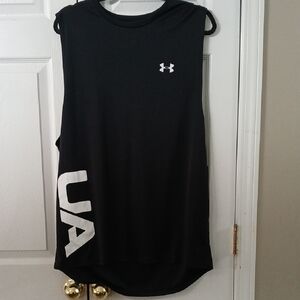 Under Armour Loose Heatgear black sleeveless shirt tank top Sz XL NWT